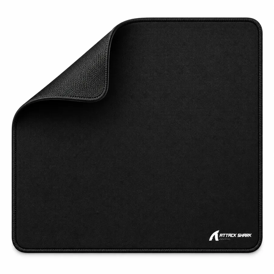 Mousepad Gamer Attack Shark CM02 Grande 450 x 400 mm Superfície de Microfibra com Proteção 5S Base de Borracha Natural e Borda Costurada Preto