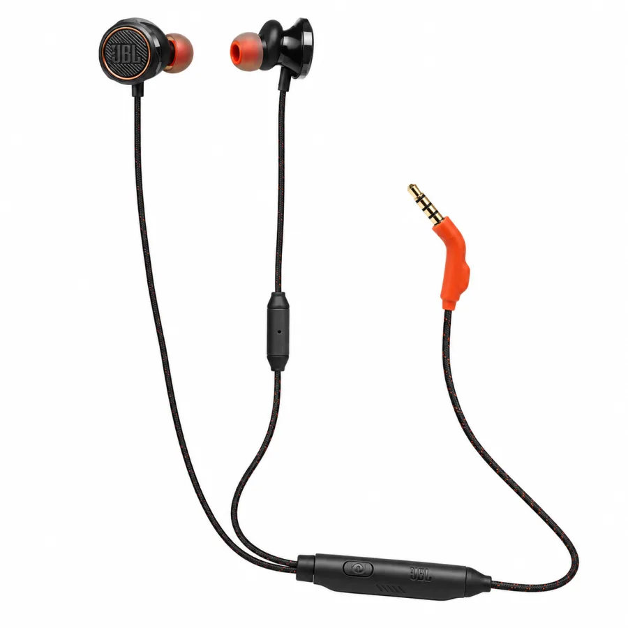 Fone de Ouvido Gamer Intra-auricular JBL Quantum 50 P2 3,5mm com Microfone e Controle no Cabo Driver 8,6mm para PC PS5 e Celular Preto